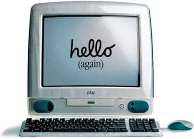 Hello again imac Apple traditionally gets its products to say 'hello.'