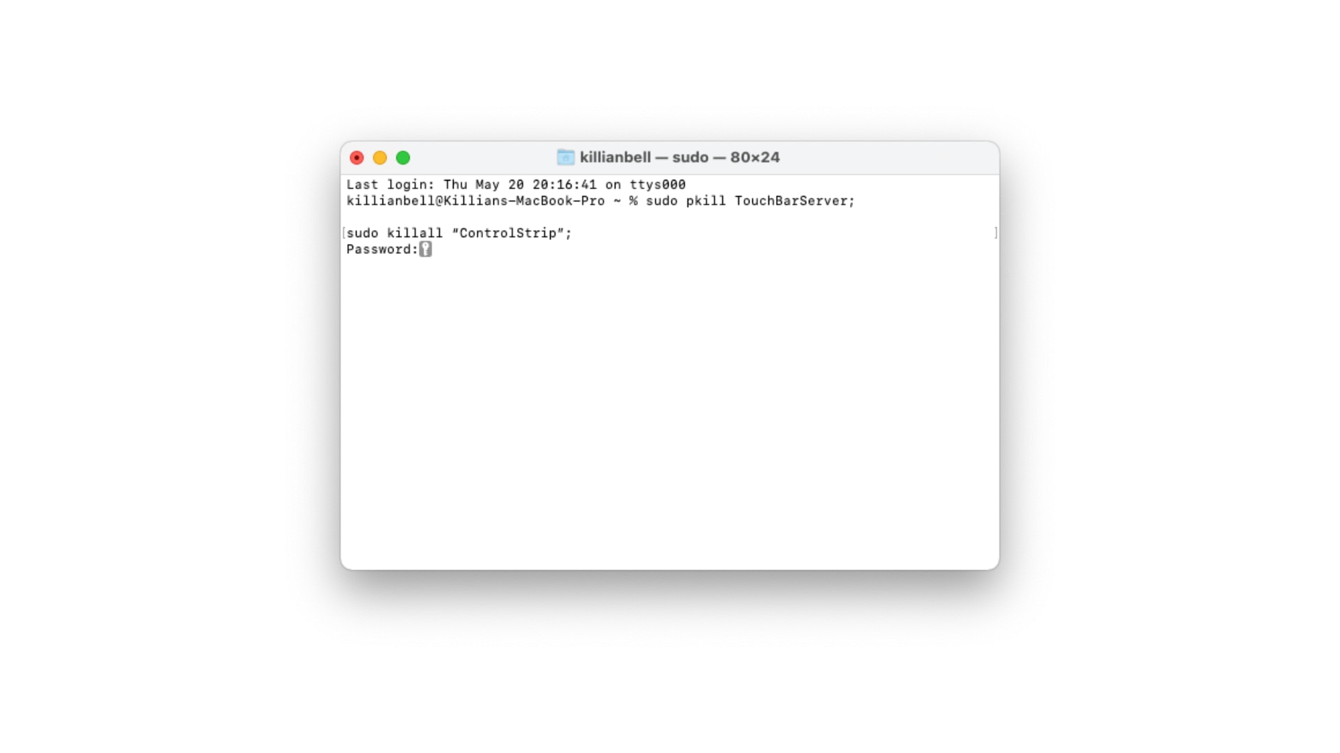 Terminal restart Touch Bar How to fix a frozen MacBook Pro Touch Bar