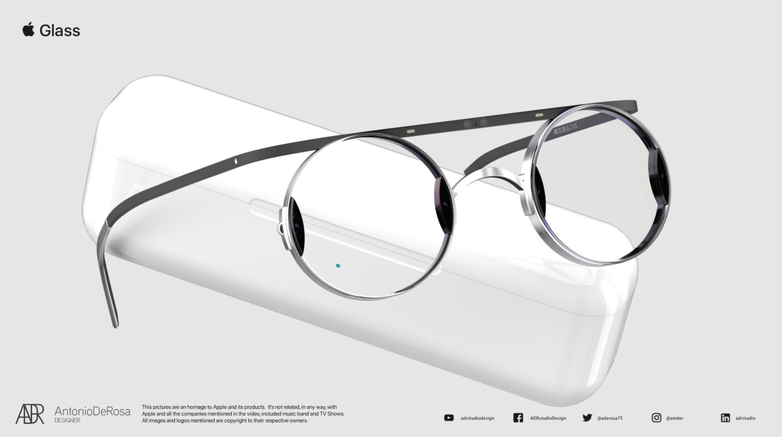 De Rosa Apple Glass concept 2 De Rosa's concept includes a stylish charging case.
