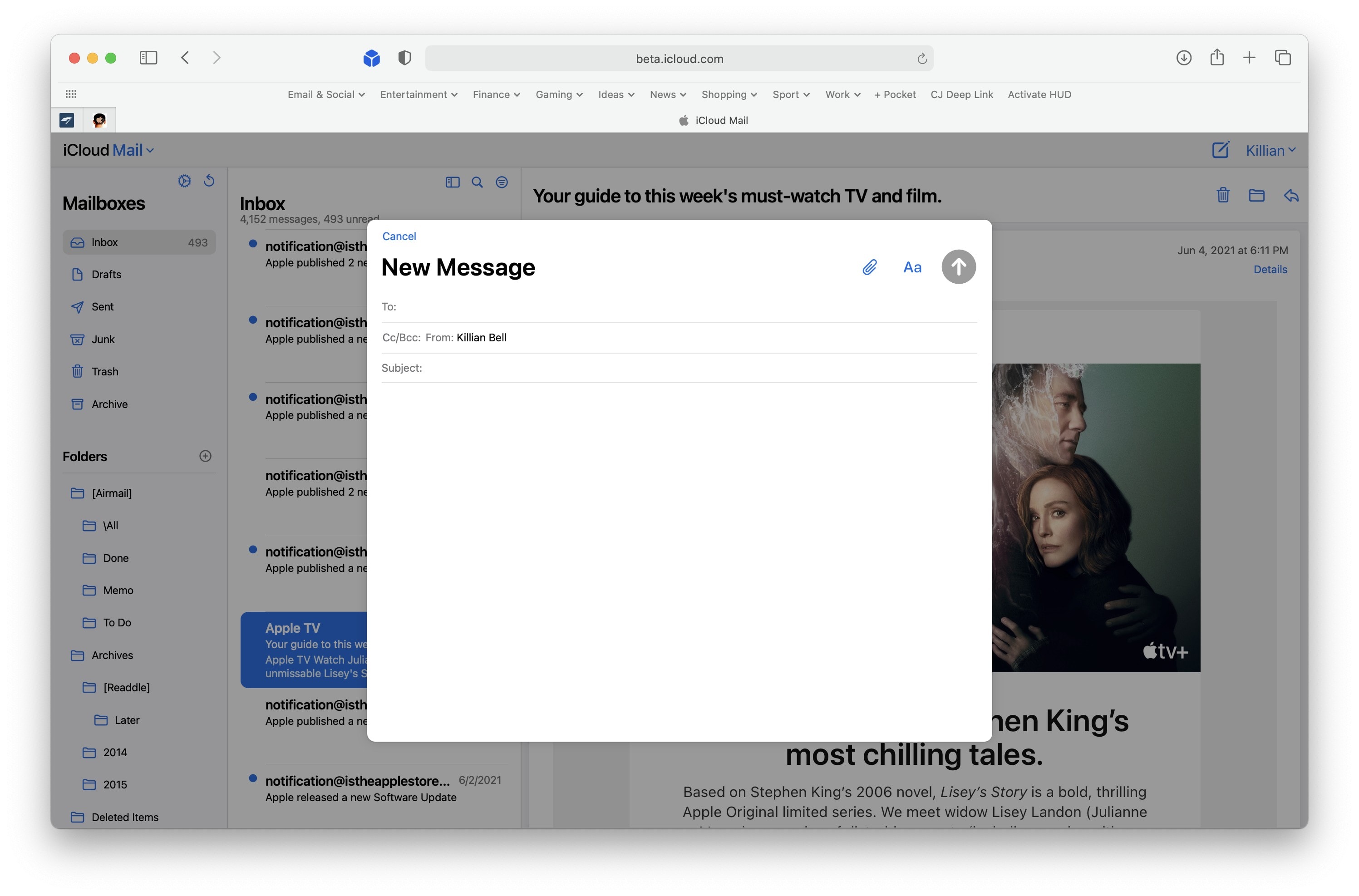 ICloud Mail compose iCloud Mail gets a new look