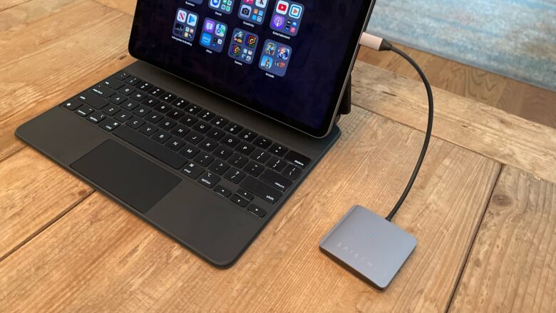 Satechi 4-Port USB-C Hub with iPad Pro Satechi 4-Port USB-C Hub makes a great iPad peripheral.
