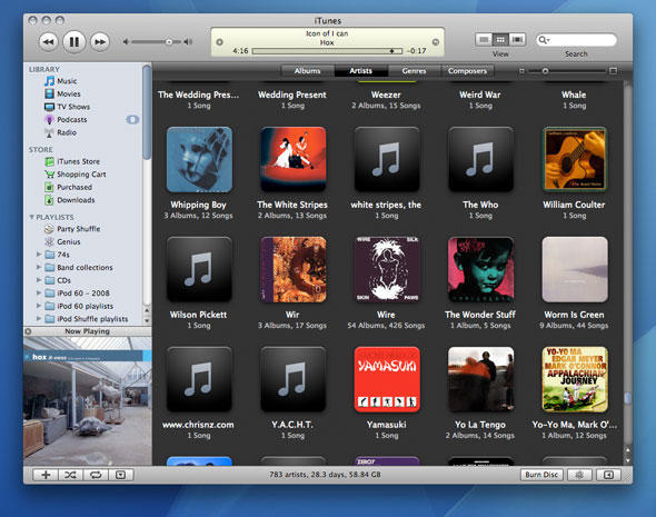 iTunes 8 Grid View