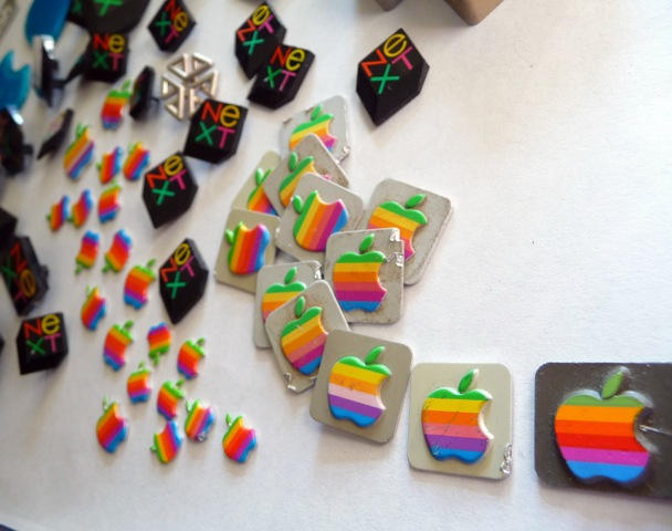 A close-up of rescued Apple rainbows. Used with a CC license, thanks Univac. 