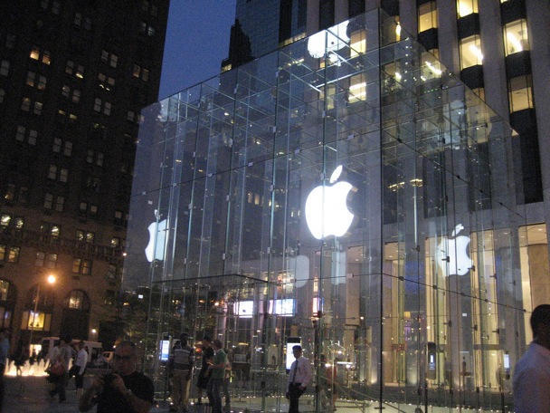 The Fifth Ave. store by night. Photo: sultancillo, used with a CC license on flickr. 