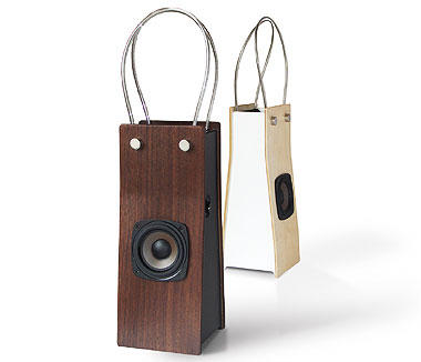 Japanese Wooden 'Shopping Bag' iPod Speakers