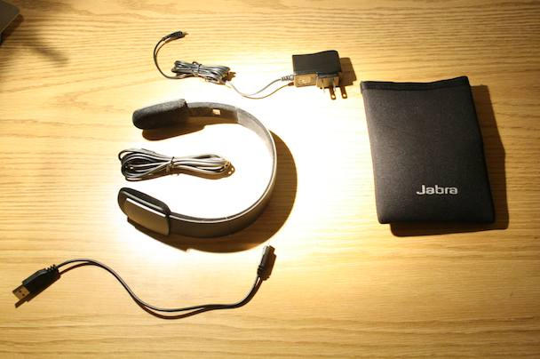 In the box: headset, charger, cable for non-Bluetooth players, USB charging cord, case.