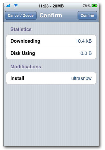 cydia confirm