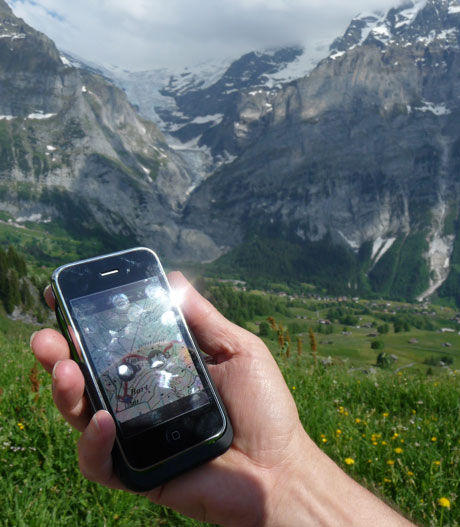 The hills are alive, with an iPhone app. @University Berne, Climate Change Institute.