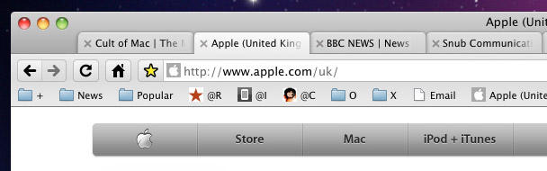 A larger toolbar hit area and close buttons moved to the left.
