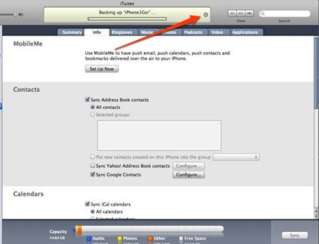 The dread iPhone backup progress bar (via iPhone Lover