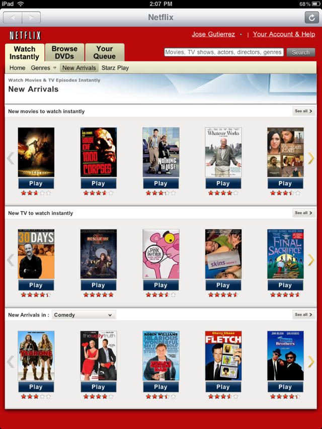 Netflix for iPad