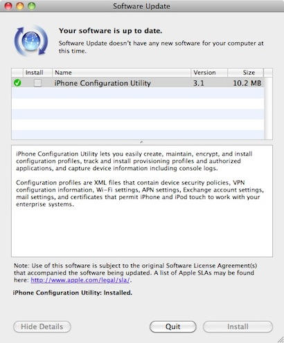 Apple Releases iPhone Configuration Utility 3.1 | Cult of Mac
