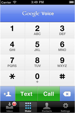 Google Voice on iPhone