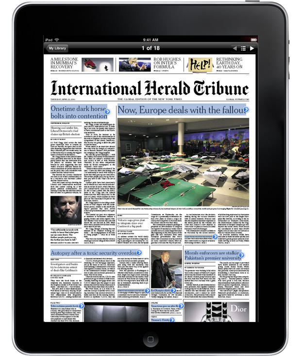 The iPad newspaper