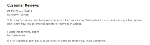 You Crashed my iPad!