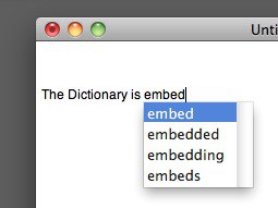 Embedded dictionary