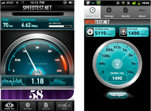Speedtest ios vs android