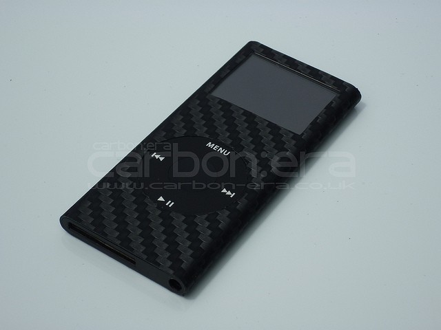 Apple is prototyping iPods with carbon-fiber cases, like this wrap from Carbon:Era. www.carbon-era.co.uk