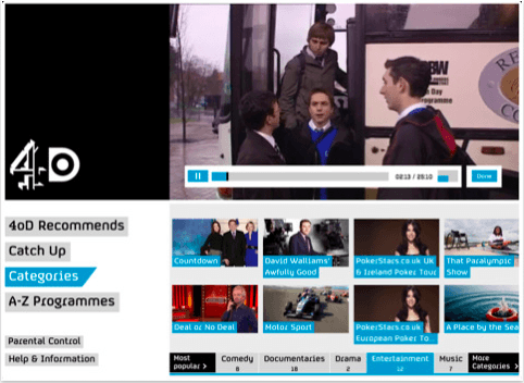 4oD Catch Up for iPad