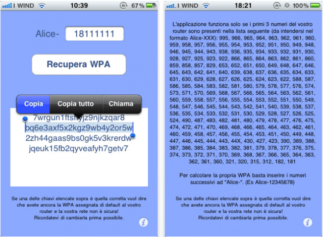 A screenshot of the latest WPA finder in iTunes.
