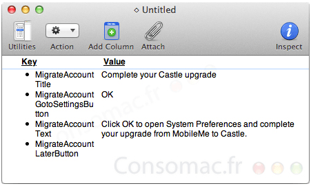 Castle iCloud screenshot