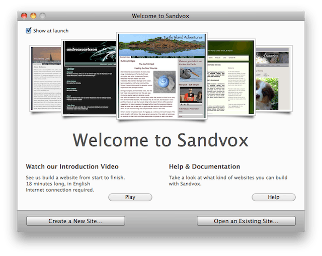 Welcome to Sandvox