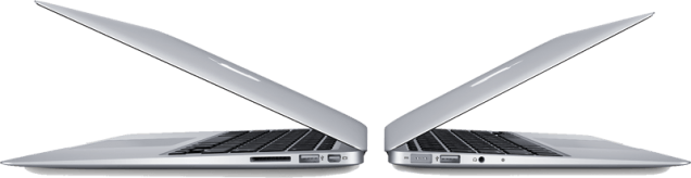 MacBook Airs Side-by-Side