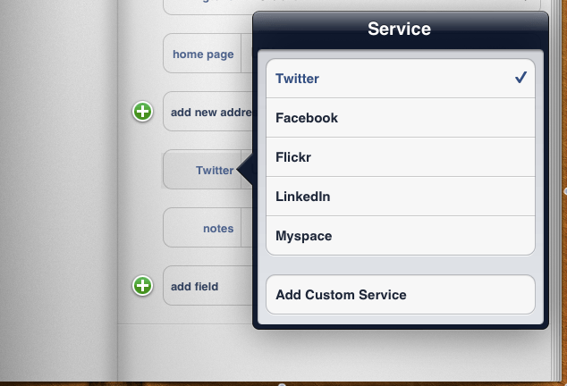 Contacts-app-social-network-fields