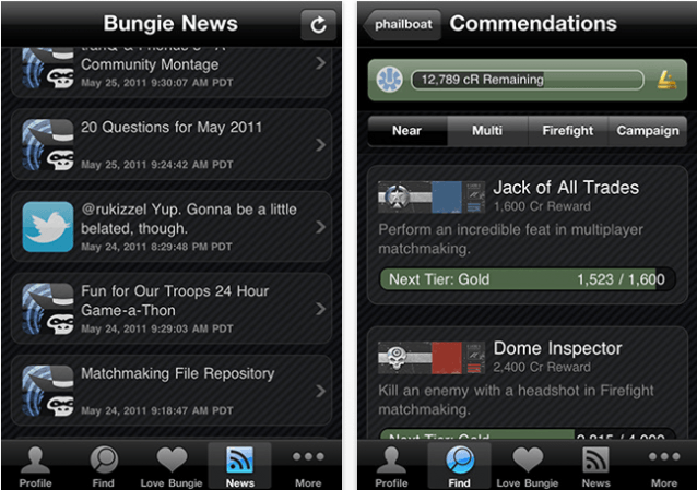 Bungie Mobile iPhone