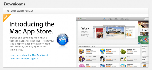 Mac App Store downloads