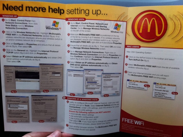 McDonalds Wi-Fi Guide. Windows VS Mac ..
