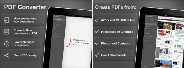 Readdle PDF converter iPad