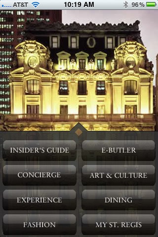 Runtriz's E-Butler app for the St. Regis in New York.
