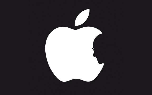 Apple Logo with Steve Jobs Profile