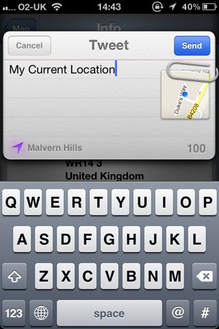 Tweeting a map iOS 5