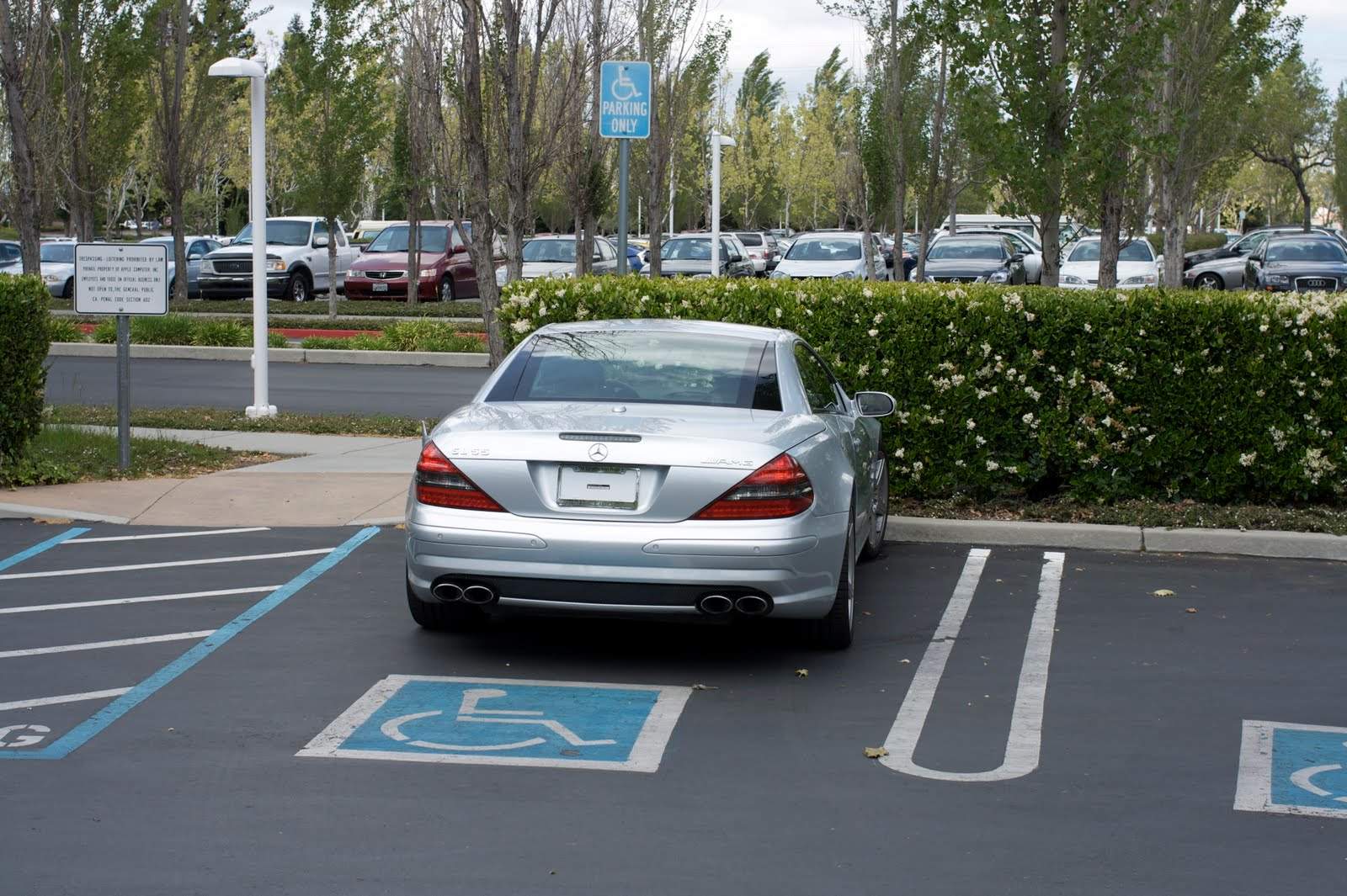 Jobs would regularly park his Mercedes in a handicap spot on Apple's campus