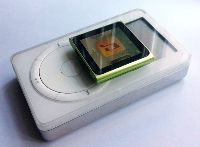 Original iPod and latest iPod nano