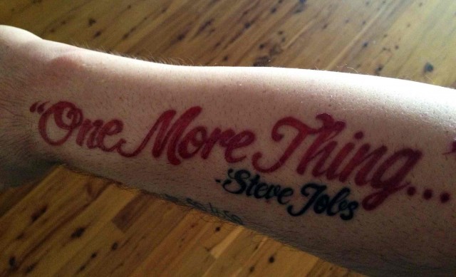 one more thing tattoo