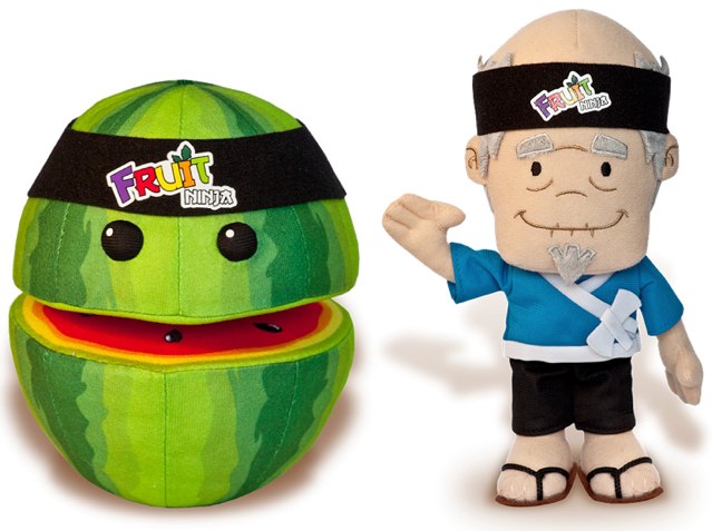 Details about   1 pc od Fruit Ninja Watermelon Stuffed Plush Toy Two Pieces 6” by Halfbrick 