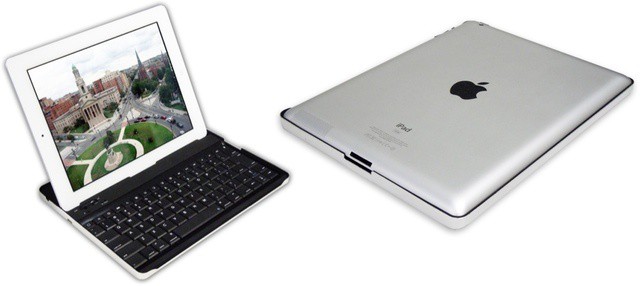 At first look, this keyboard case is a clone of one by Zagg. Look closer and it gets better, though