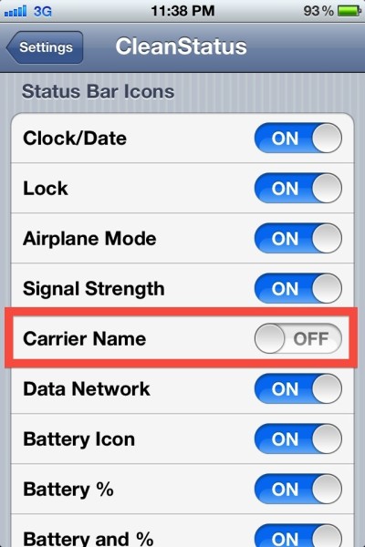 How to Hide Carrier Name In Your iPhone's Status Bar [Jailbreak] | Cult