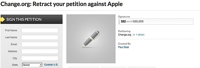 The anti-petition petition on Change.org.