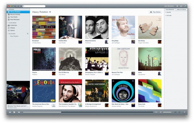 Rdio's interface sure is a refreshing change of pace from Spotify's 1995 