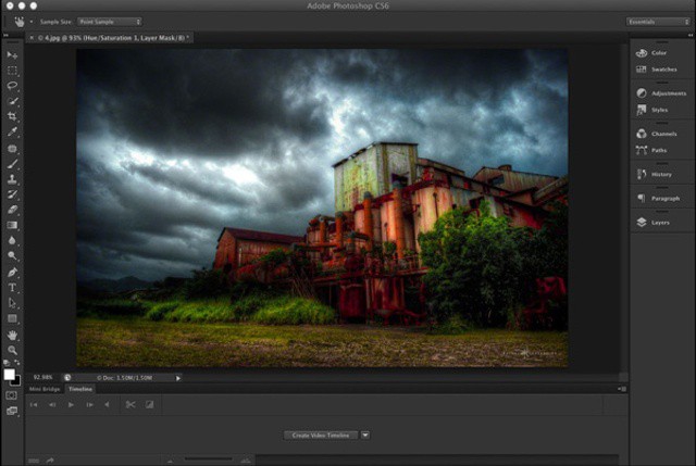 Photoshop's new dark interface is perfect for working late into the night