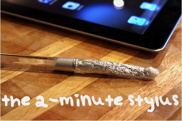 If you care nothing for aesthetics, you can make a stylus in a couple minutes. Photo CNET