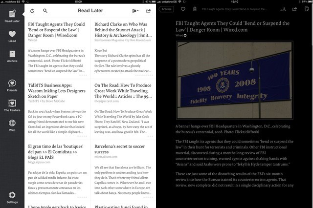 The modern and good-looking cell view (left) and the new dimmed images in night mode
