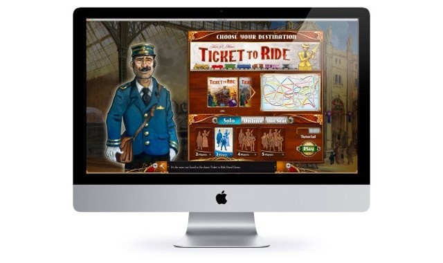 Ticket to Ride for Mac allows you to compete with players on PC and iPad.