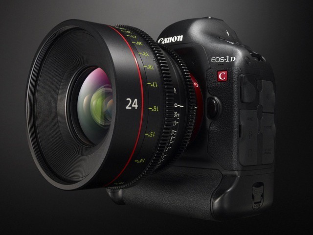 The EOS-1D C also works with Super 35 lenses