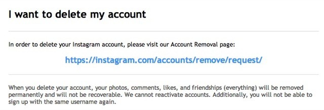 If you really, really want to delete your Instagram account, it's pretty easy