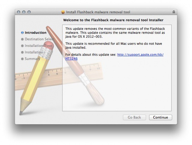 Apple's newest tool nukes Flashback on your Java-less Mac.